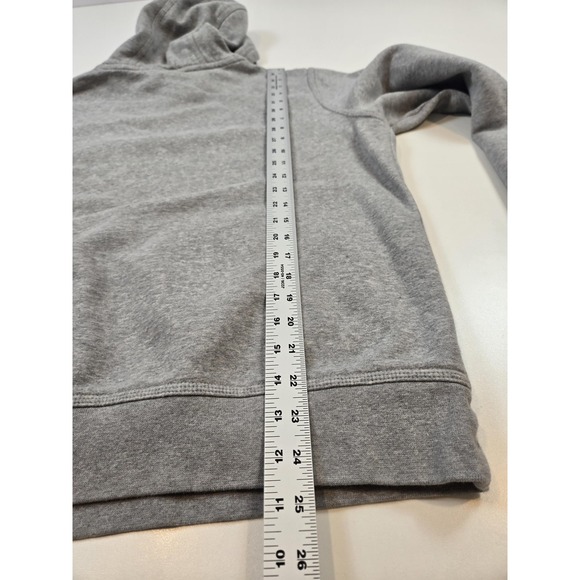 Nike Hoodie Mens Medium Gray Club Fleece Pullover Sweatshirt Swoosh Logo - Picture 9 of 12